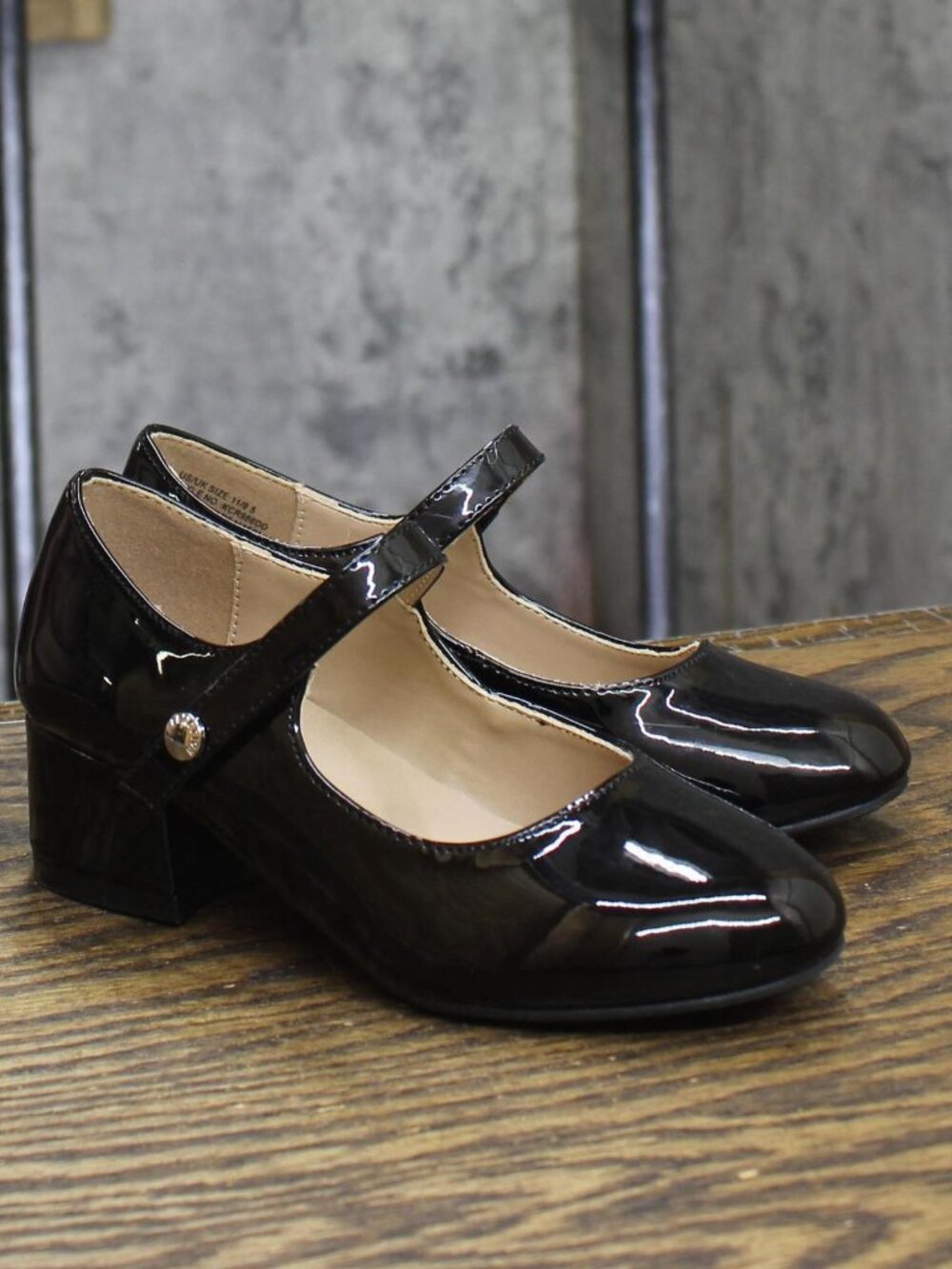 Reaction Kenneth Cole Pearl Corlis Block Heel Mary Jane Heels Shoes Black 11T
